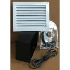 Fan AU24 volt White extract no spigot